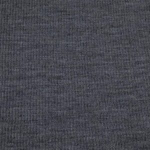Stoff Bündchen Merino Wolle dunkelgrau meliert