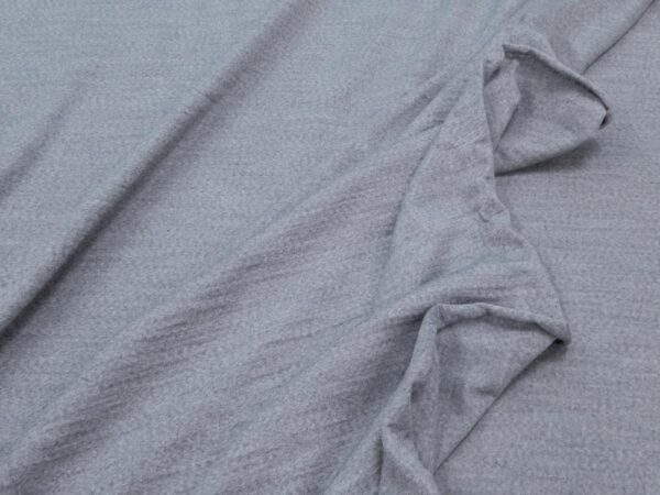Stoff Merino Jersey garngefärbt hellgrau meliert & garngefärbt – Bild 2