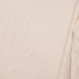 Stoff Leinen-Baumwolle Strick beige meliert