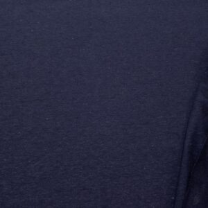 Stoff Leinen-Baumwolle Strick blaugrau meliert