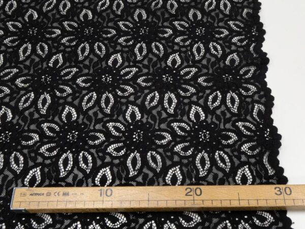 Stoff Spitze beidseitig gebogt schwarz – Bild 4