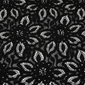 Stoff Spitze beidseitig gebogt schwarz