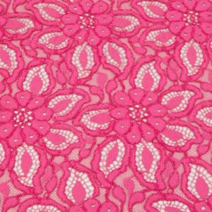 Stoff Spitze beidseitig gebogt Pink