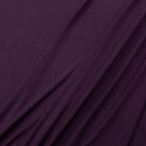 Stoff Interlock Bambus-Baumwolle Blackberry Wine