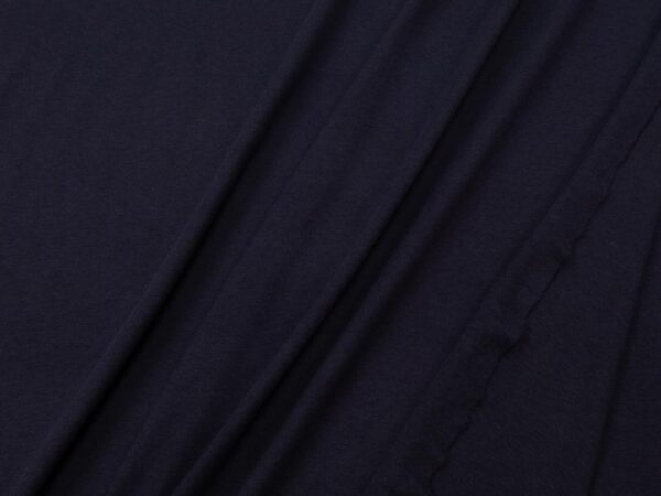 Stoff Interlock Bambus-Baumwolle Navy Blazer