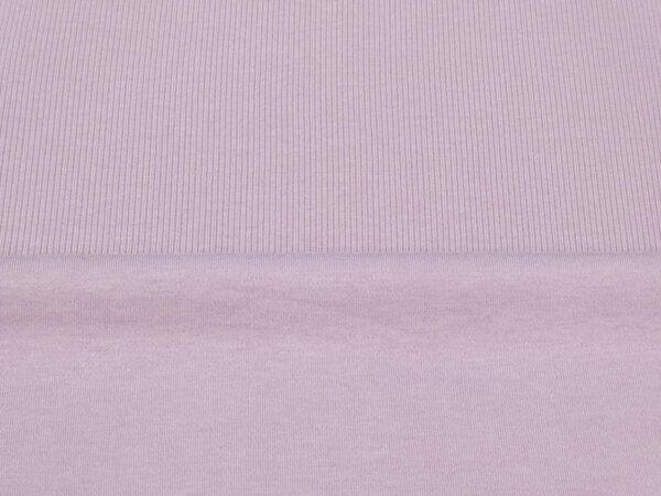 Stoff Rippe Bambus-Baumwolle mauve – Bild 2