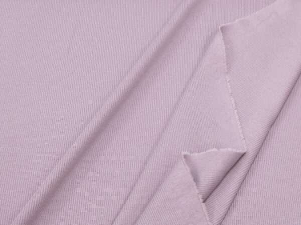 Stoff Rippe Bambus-Baumwolle mauve
