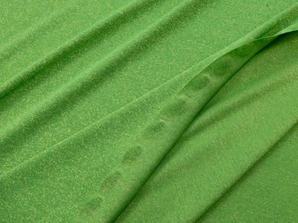 Stoff Viskose Jersey Glitzer Lime-gold – Bild 2