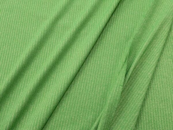Stoff Viskose Jersey Glitzer Streifen Lime-gold – Bild 2