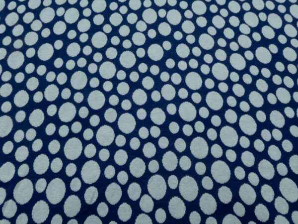 Stoff Baumwolle Jacquard Stretch Punkte blau-hellblau