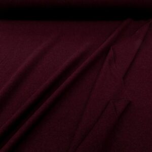 Stoff Merino-Wolle Kaschmir touch weinrot meliert