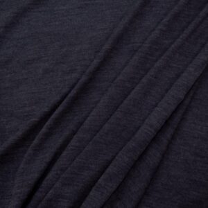 Stoff Merino Jersey garngefäbt dunkelgrau meliert