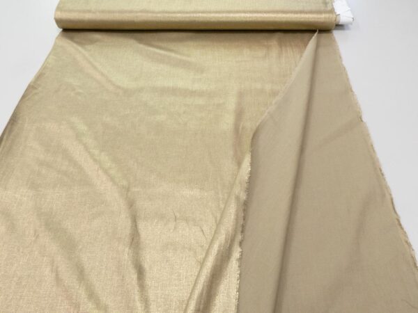 Stoff Leinen-Bambus bedruckt gold – Bild 3