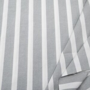 Stoff Canvas soft Streifen hellgrau-weiss