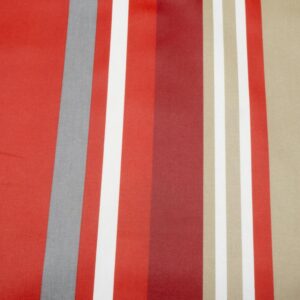 Stoff BW beschichtet Streifen rot-oker