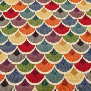 Stoff Gobelin Wellen in gold