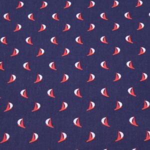 Stoff Baumwolle kleine Segelschiffe