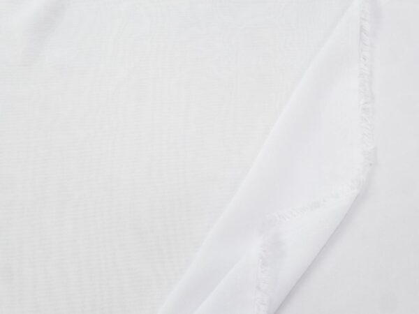 Stoff Chiffon hochweiss – Bild 2