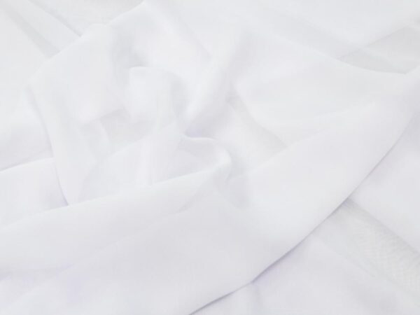 Stoff Chiffon hochweiss