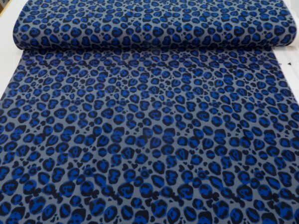 Stoff Lycra Leo blau_grau – Bild 2