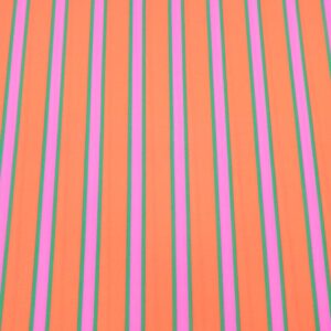 Stoff Lycra Streifen neonpink-grün-koral