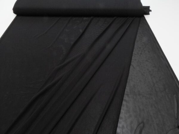 Stoff Lycra-Tüll mesh schwarz – Bild 2