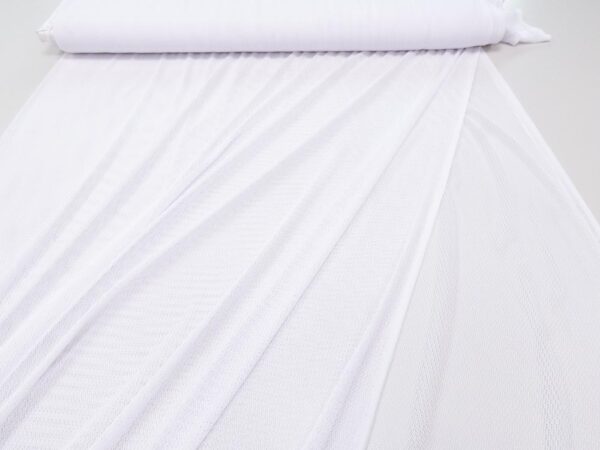 Stoff Mesh Netzstoff hochweiss – Bild 2