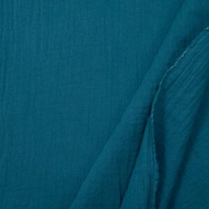 Stoff Muslin dark petrol