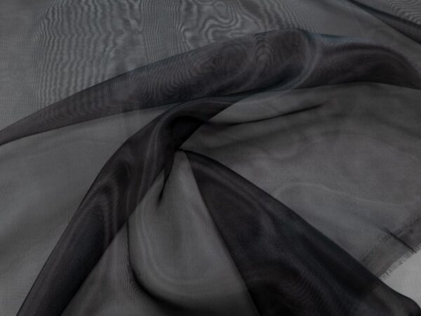 Stoff Organza schwarz