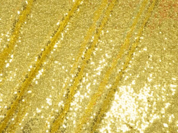 Stoff Pailletten klein gold