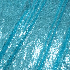 Stoff Pailletten klein aqua blue