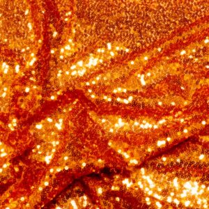 Stoff Pailletten klein orange