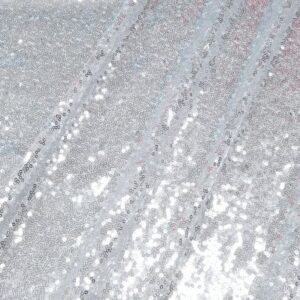 Stoff Pailletten klein silver