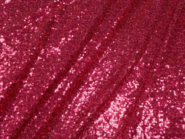 Stoff Pailletten klein fuchsia