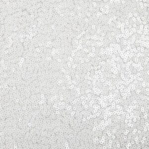 Stoff Pailletten klein weiss