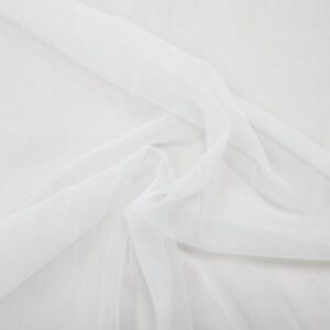Stoff Tüll soft weiss