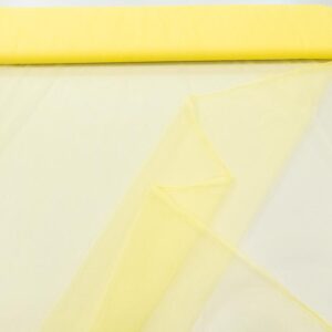 Stoff Tüll soft tulle pastellgelb