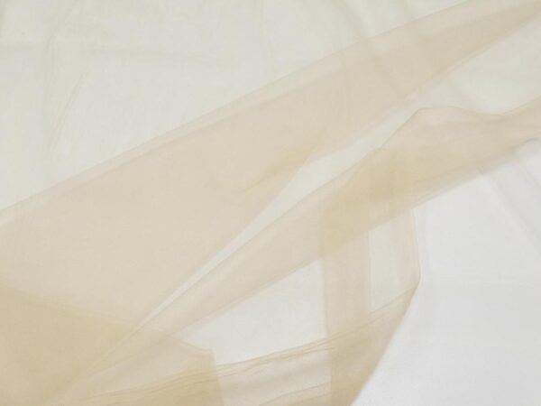 Stoff Tüll soft tulle beige