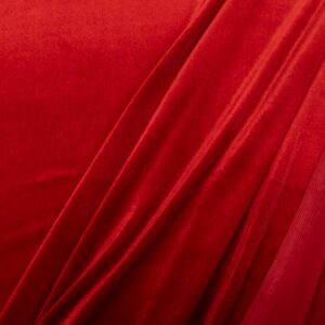 Stoff elastischer Samt rot