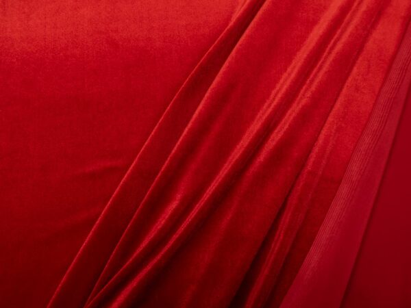 Stoff elastischer Samt rot