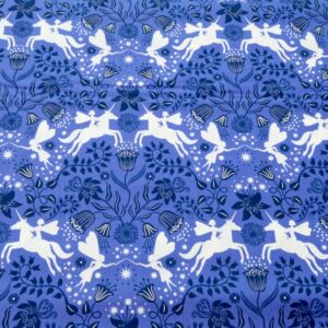 Stoff Baumwolle Glow Fairies glow in the dark Einhörner