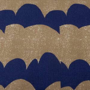 Stoff Echino Canvas superheavy Wellen braun-blau