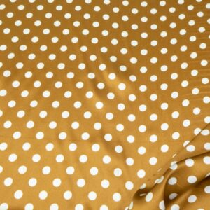 Seidensatin Olga Punkte mocca