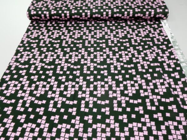 Viskosejersey Valtromp glatt Mosaik klein rosa-grün – Bild 3