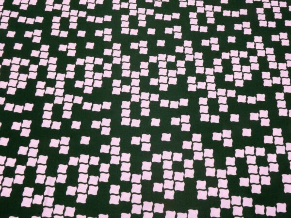Viskosejersey Valtromp glatt Mosaik klein rosa-grün