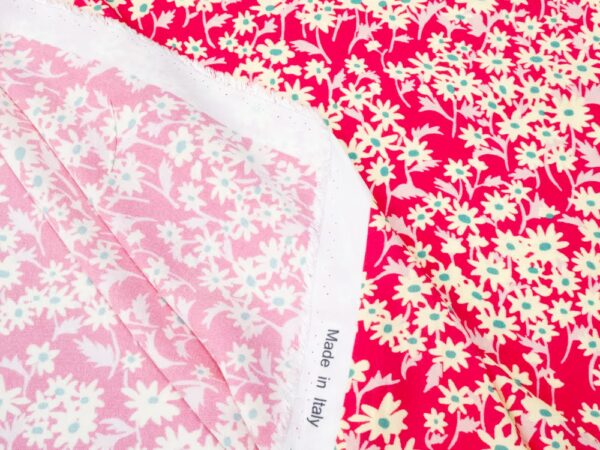 Viskosekrepp Ecovero Priscilla Blumenmeer pink – Bild 2