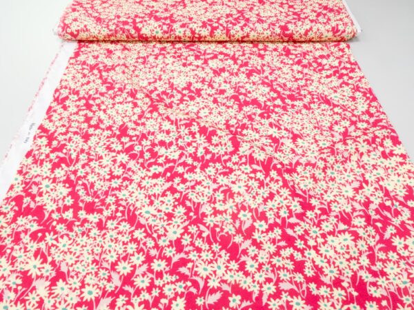 Viskosekrepp Ecovero Priscilla Blumenmeer pink – Bild 3