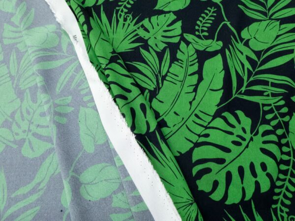 Viskosekrepp Ecovero Priscilla Blätter XXL – Bild 2