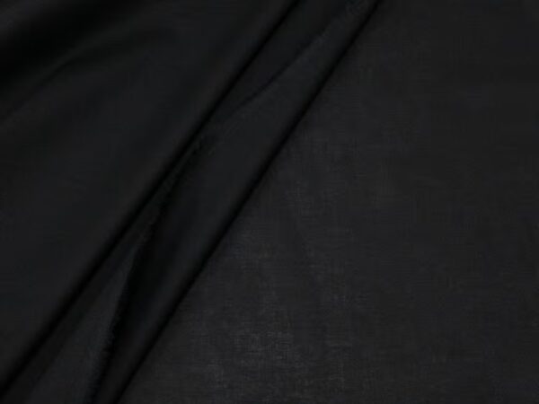 Voile Baumwolle uni schwarz – Bild 2