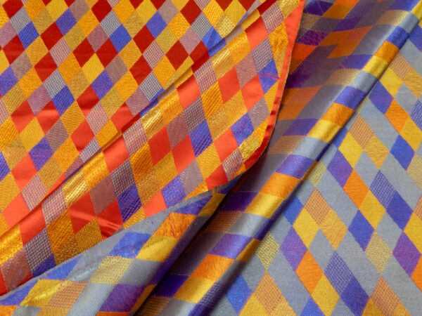 Jacquard buntgewoben glänzend Rhomben – Bild 2